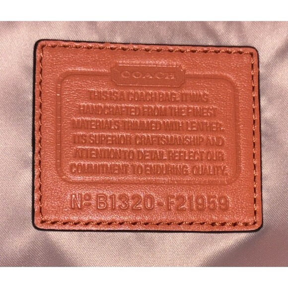 Coach Alexandra Straw Studded Tote Bag In Natural/Coral Peach F21959 - Picture 12 of 12